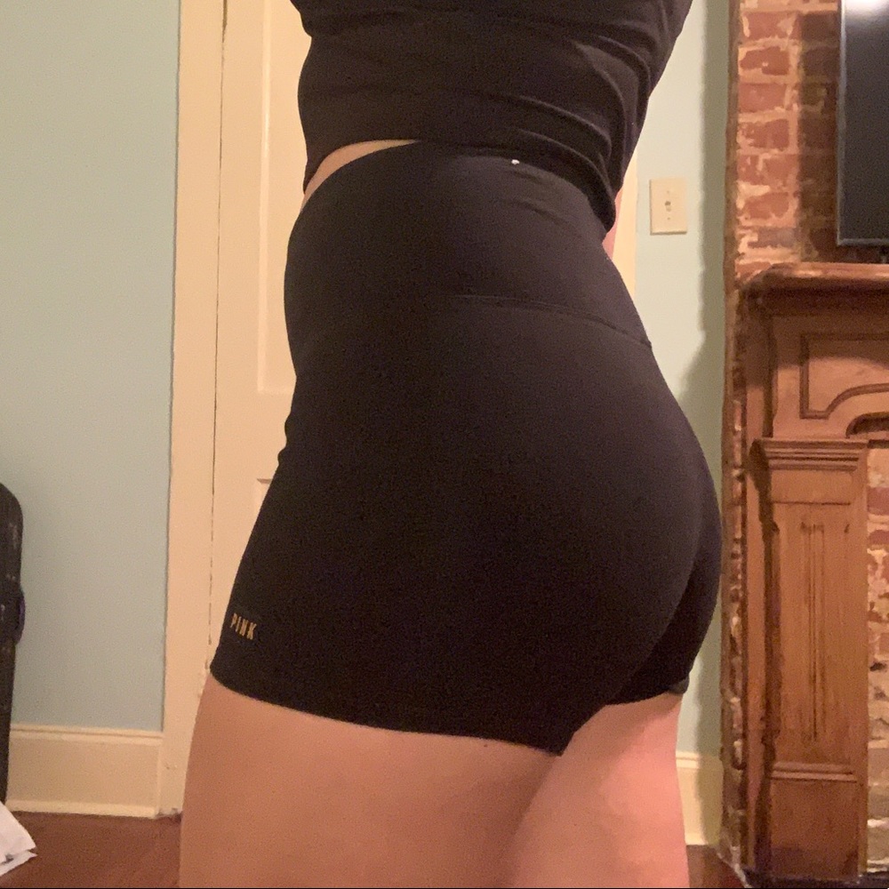 Pink high rise shorts
